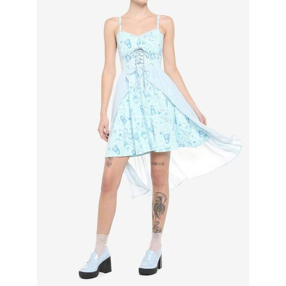 Corpse Bride Emily Flowy Lace-Up Cami Dress (Sm) - Picture 7 of 8